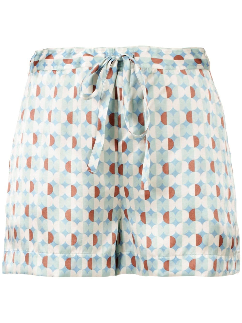 Equipment geometric-pattern silk shorts - Blue von Equipment