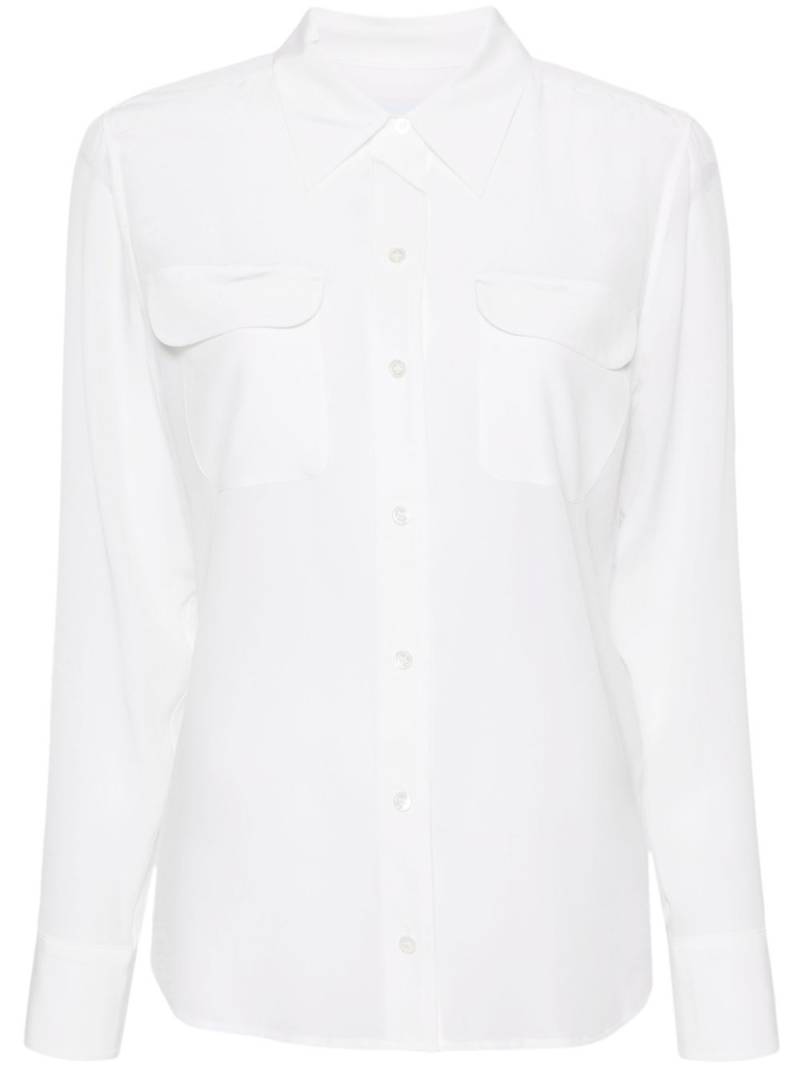 Equipment Signature silk shirt - White von Equipment