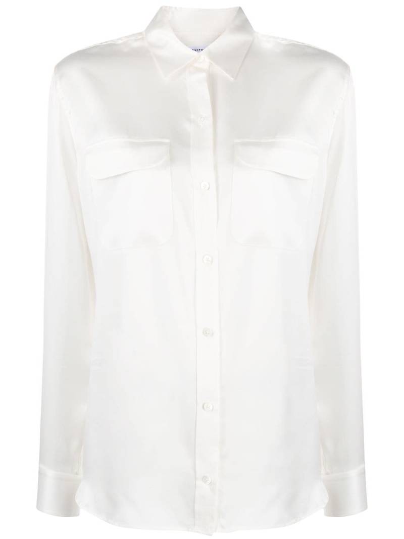 Equipment signature silk satin shirt - White von Equipment