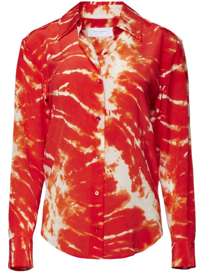 Equipment tie-dye silk shirt - Red von Equipment