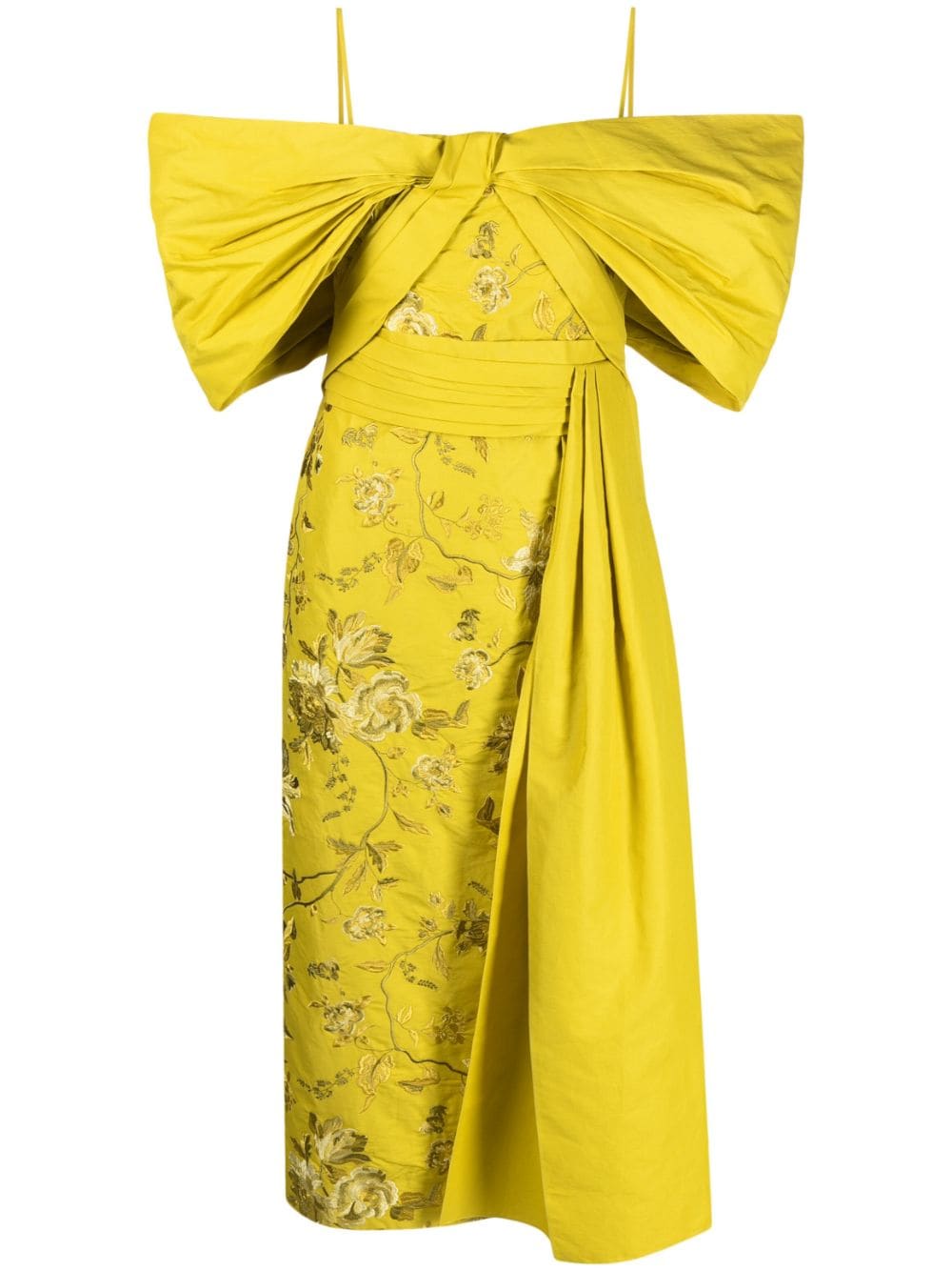 ERDEM Evora off-shoulder embroidered dress - Yellow von ERDEM