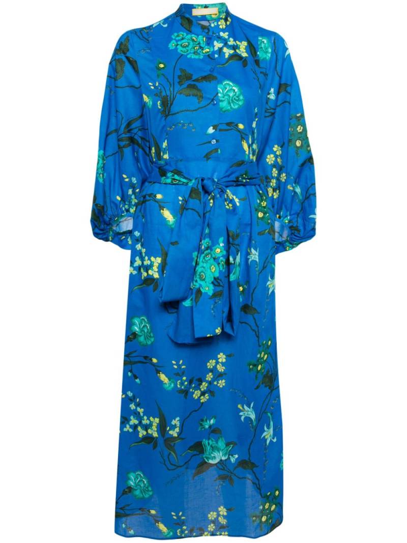 ERDEM floral-print cotton-blend dress - Blue von ERDEM