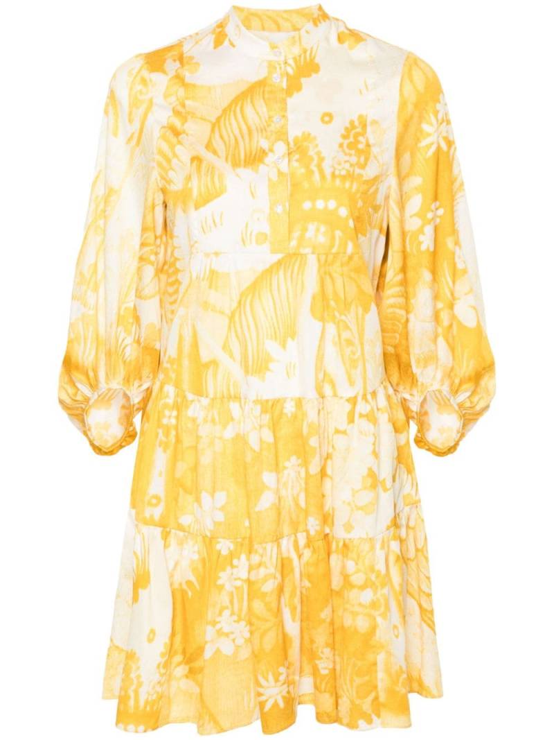 ERDEM floral-print cotton shirtdress - Yellow von ERDEM