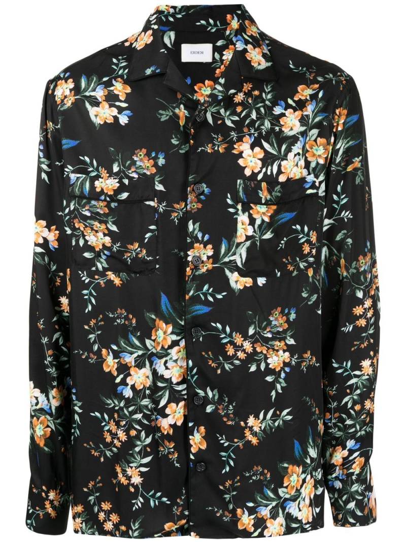 ERDEM floral-print long-sleeve shirt - Black von ERDEM