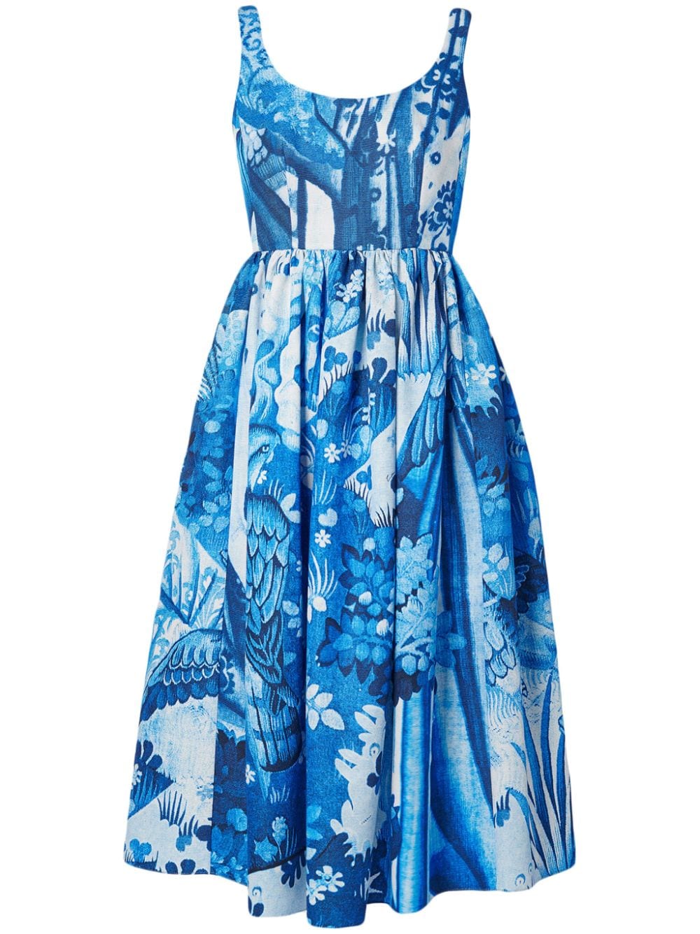 ERDEM floral-print midi dress - Blue von ERDEM