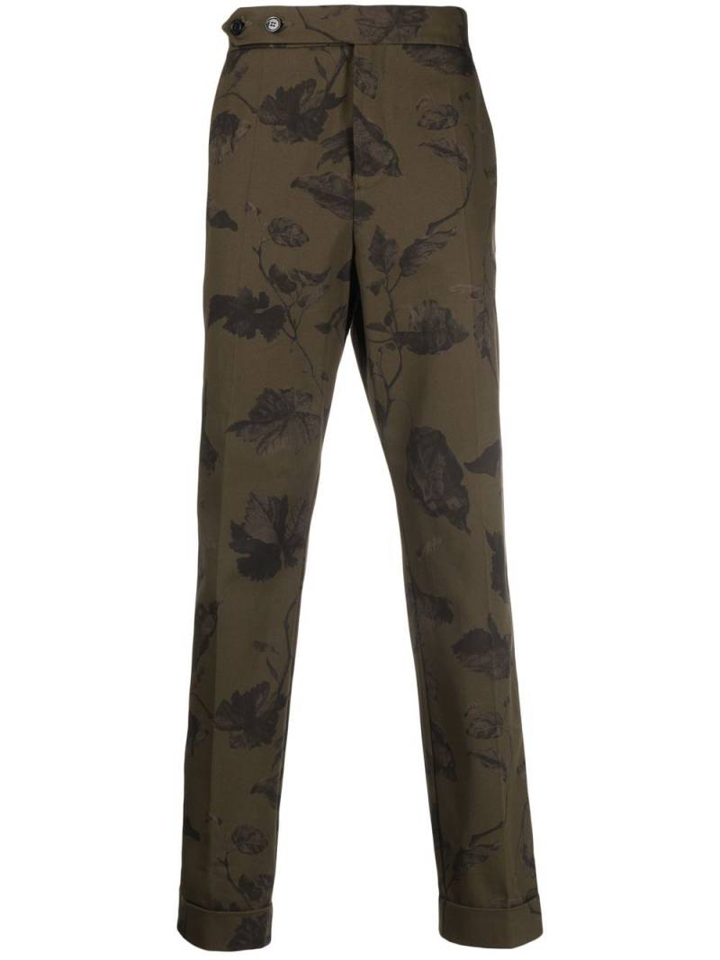 ERDEM floral-print tailored trousers - Green von ERDEM