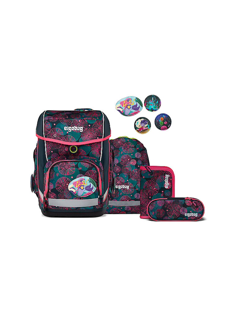 ERGOBAG Schulrucksack-Set 5tlg. Cubo KorallenBär von Ergobag