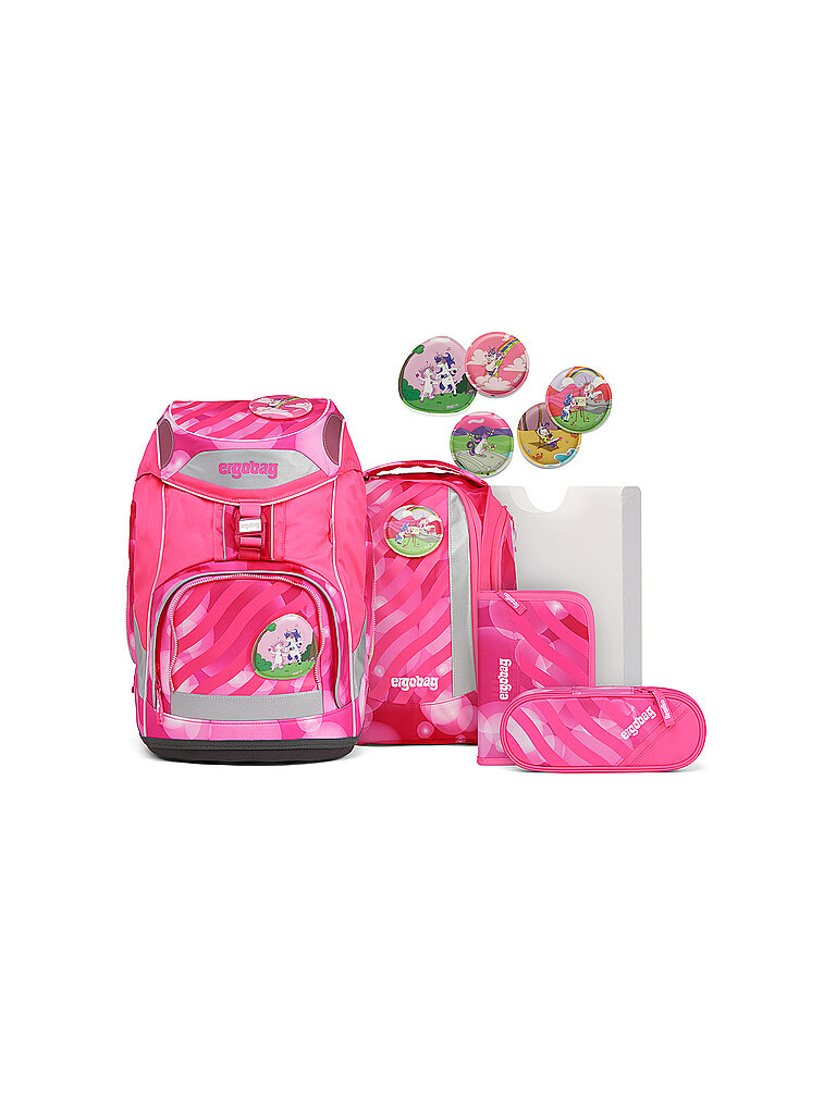 ERGOBAG Schulrucksack Set 6tlg Pack - KuntBärbuntes Einhorn Neo Edition von Ergobag