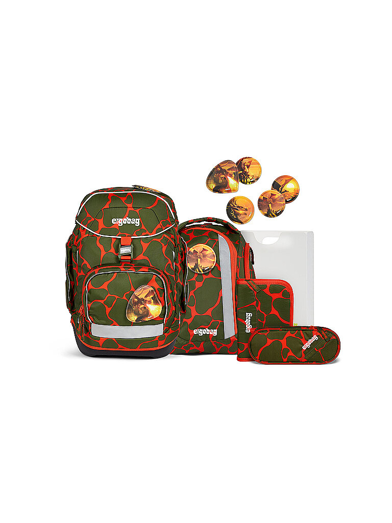 ERGOBAG Schultaschen Set 6tlg PACK Lumi - FeuerspeiBär von Ergobag