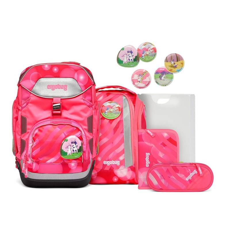 Ergobag Pack - Schulrucksack Set 6-teilig KuntBärbuntes Einhorn von Ergobag