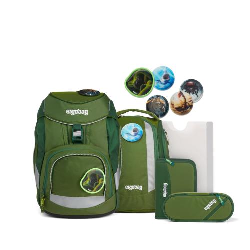 Ergobag Schulrucksack Pack 6-tlg. Set Grüne MamBär von Ergobag