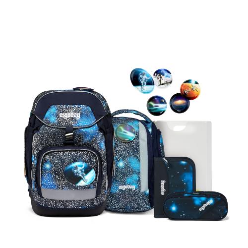 Ergobag Schulrucksack Pack Bär Anhalter Glow, 6-tlg. von Ergobag