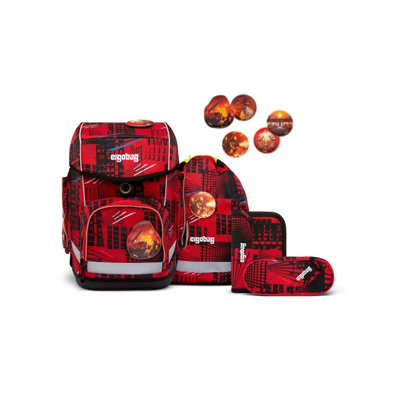 Ergobag - Schultornister-Set, 5-teilig, 28X40X25CM, Rot von Ergobag