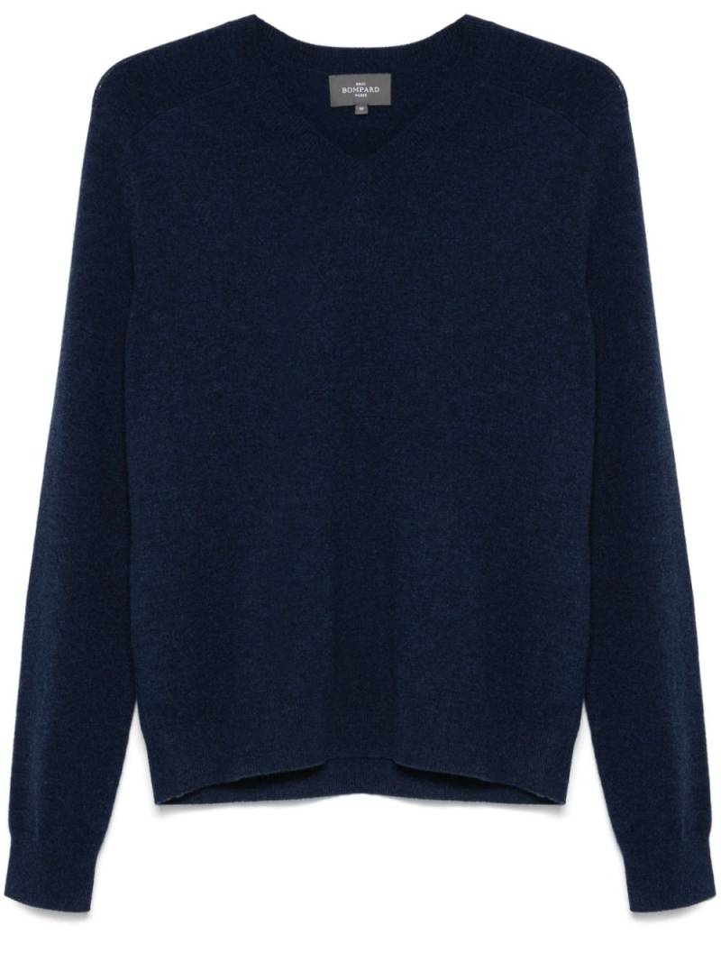 Eric Bompard Hammered V-neck sweater - Blue von Eric Bompard