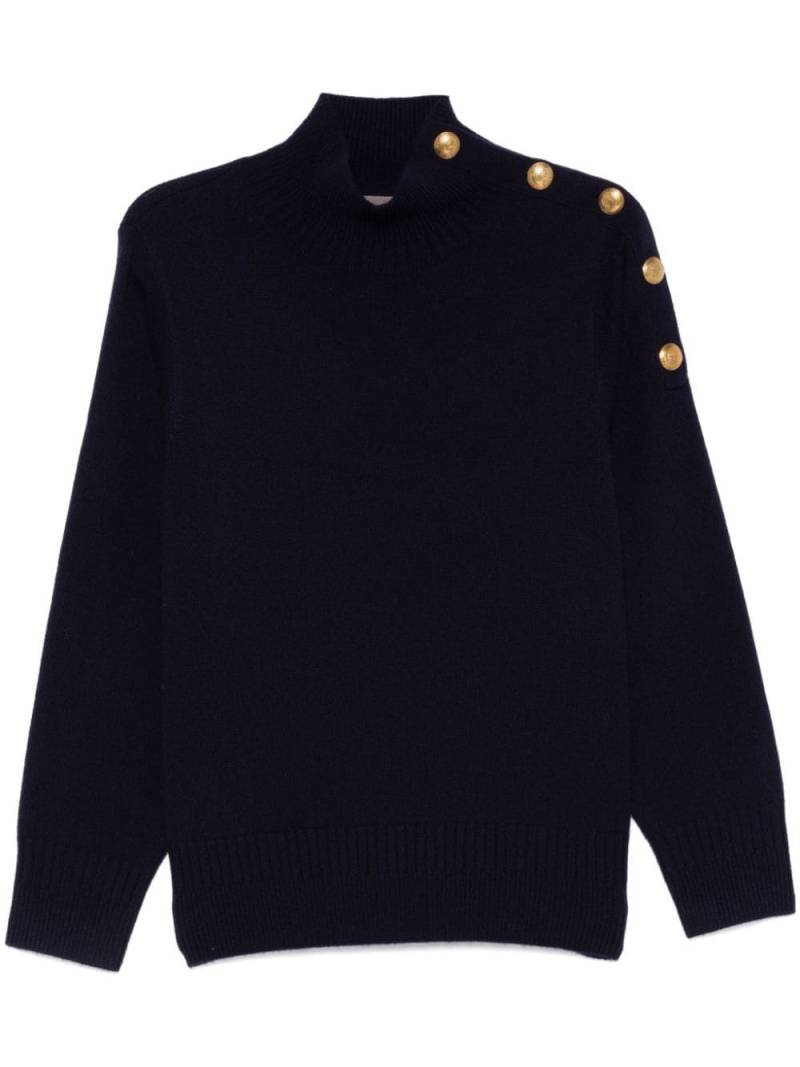 Eric Bompard guernsey-detail turtleneck sweater - Blue von Eric Bompard