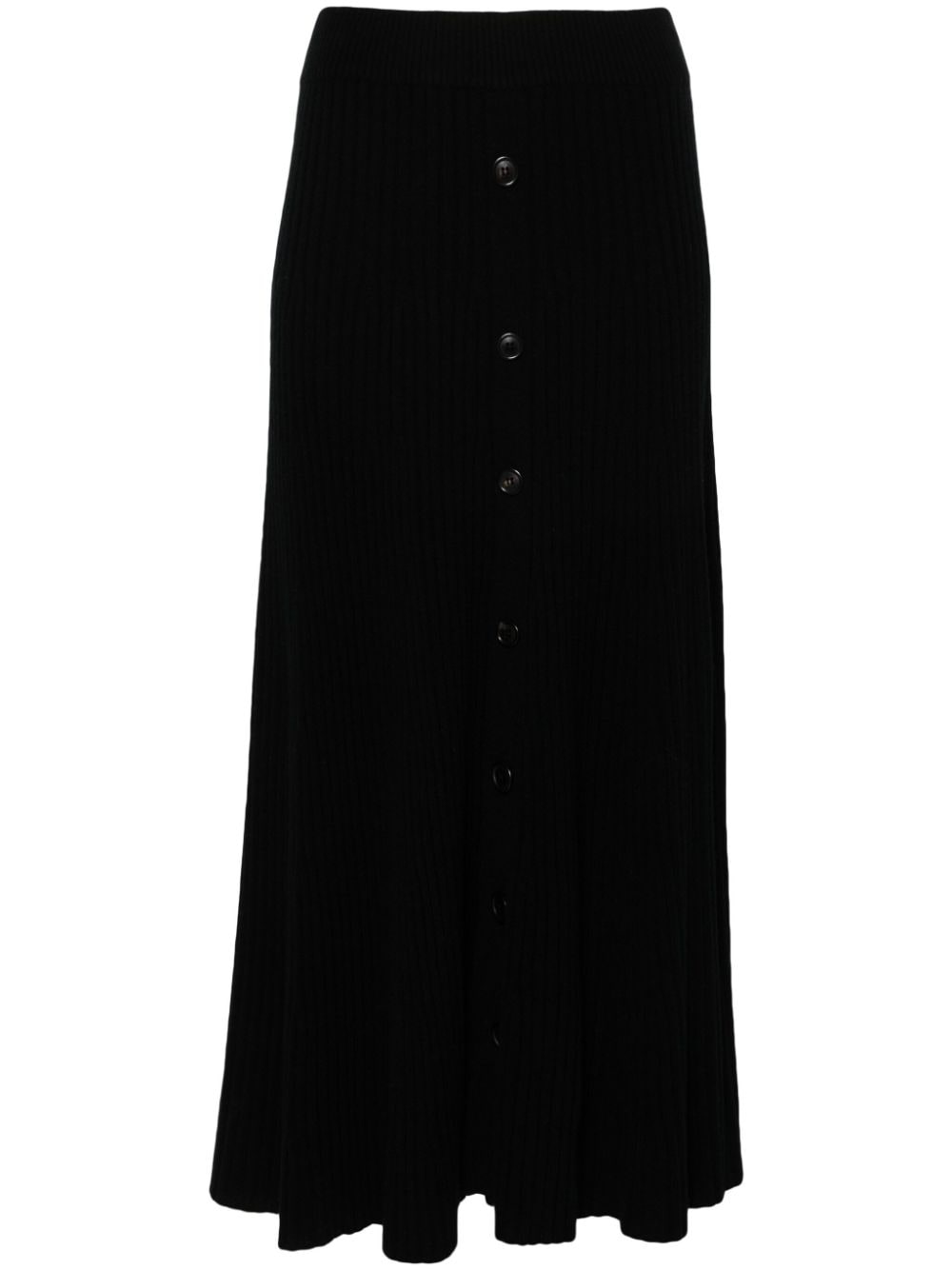 Eric Bompard buttoned maxi skirt - Black von Eric Bompard