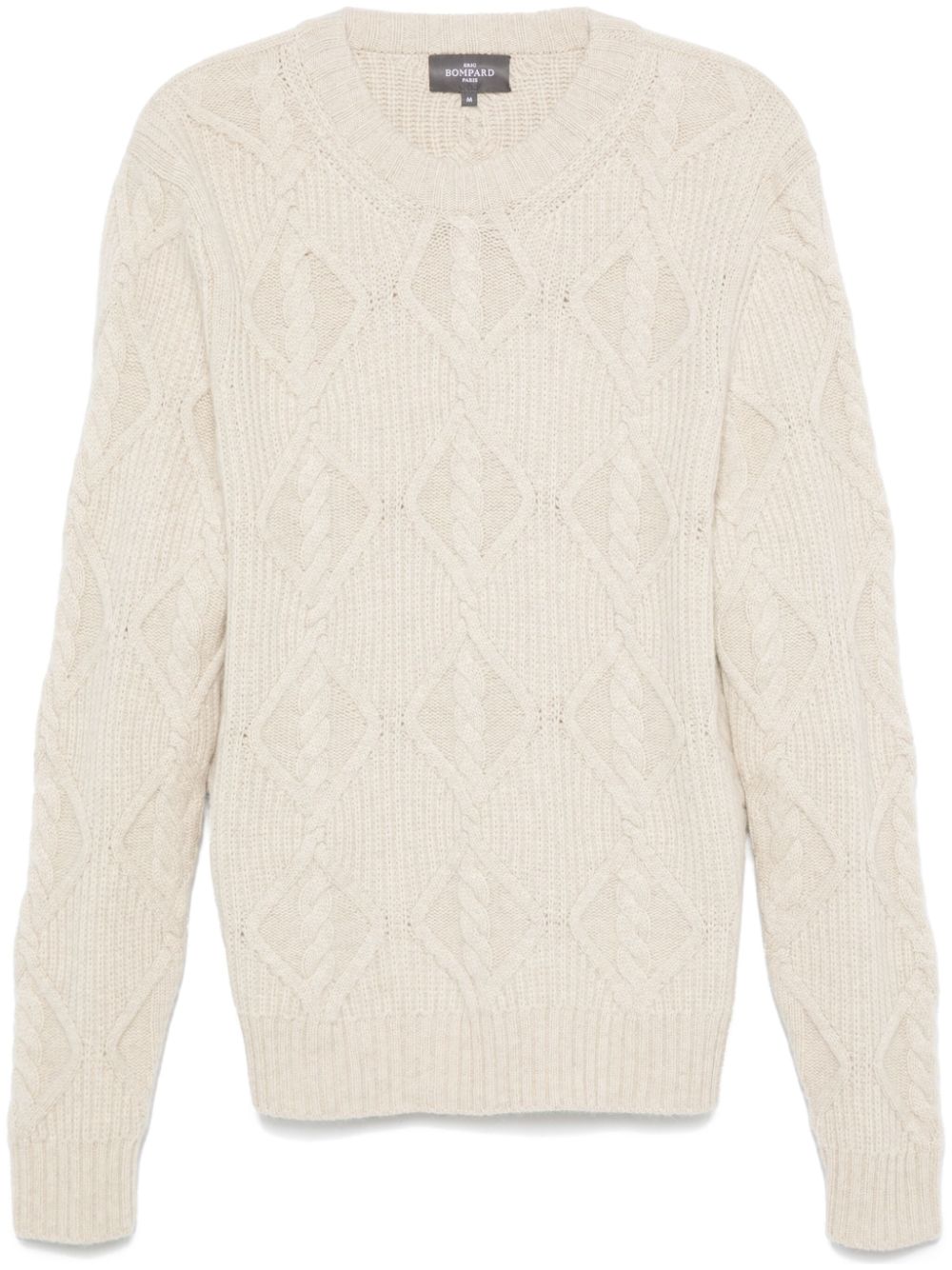 Eric Bompard diamond-knit round-neck sweater - Neutrals von Eric Bompard