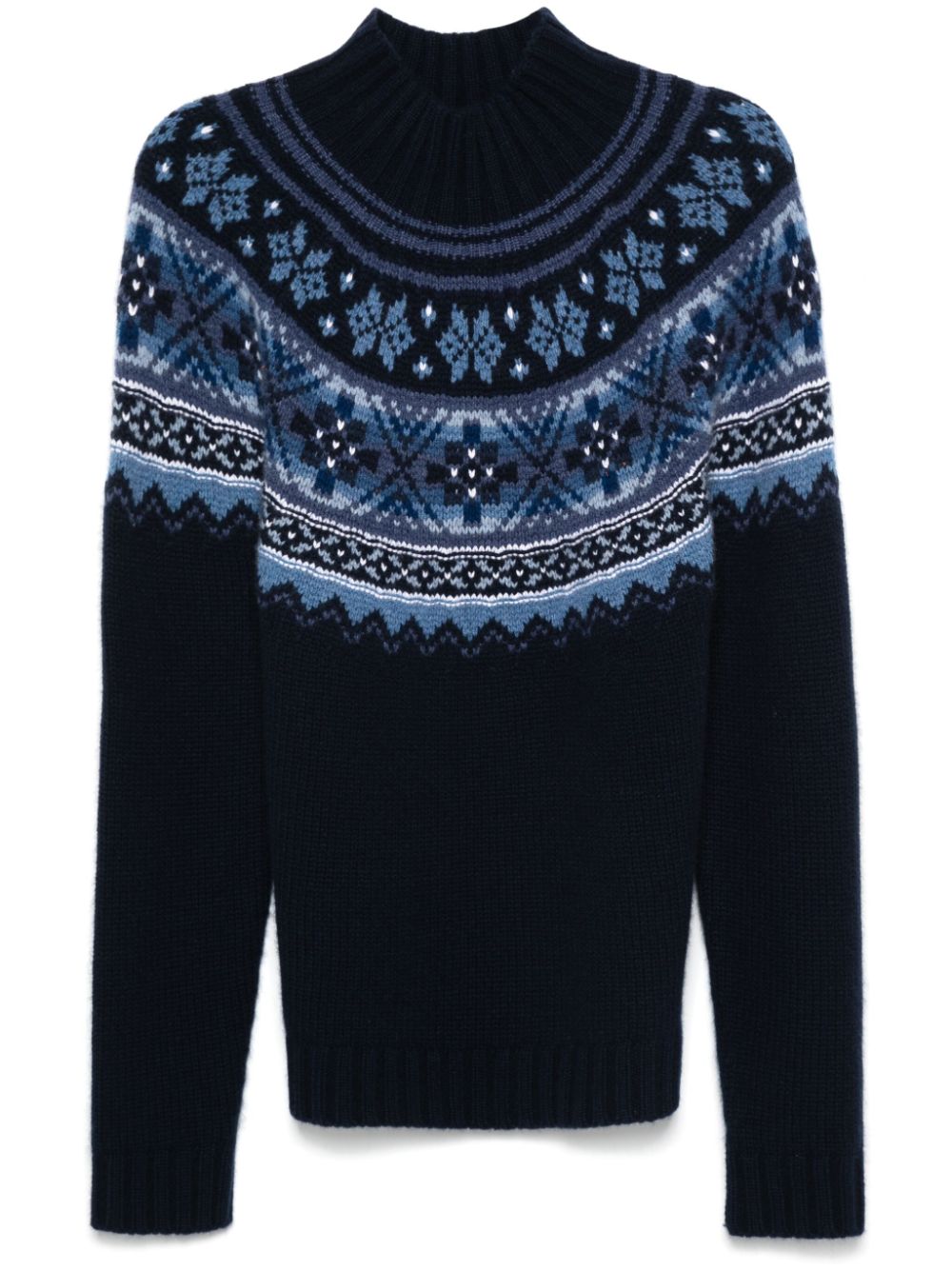 Eric Bompard jacquard high-neck sweater - Blue von Eric Bompard