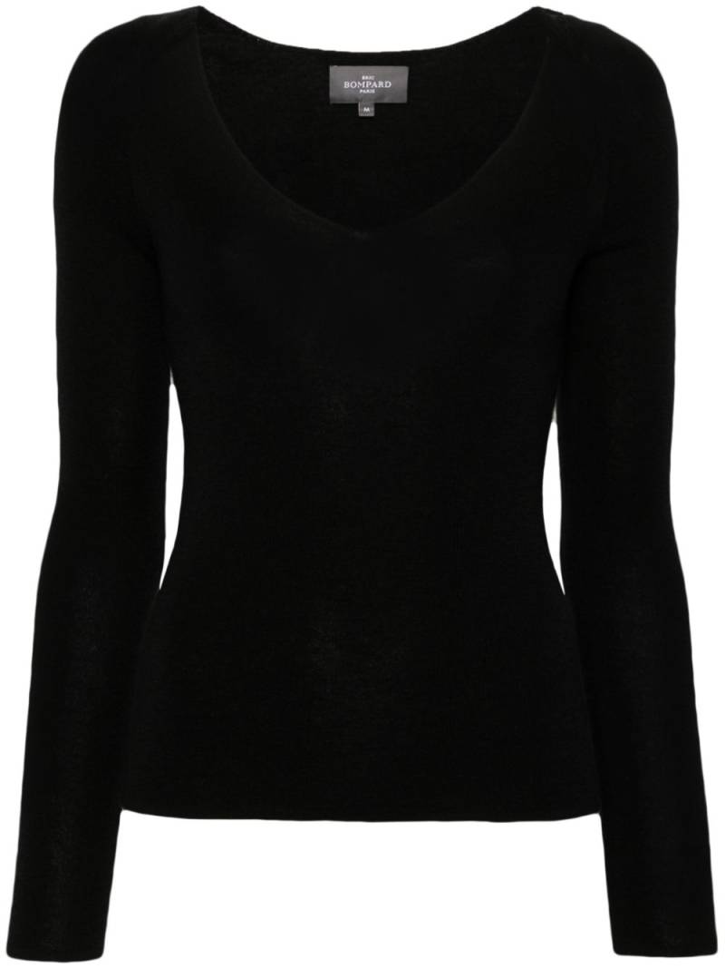 Eric Bompard knitted V-neck sweater - Black von Eric Bompard