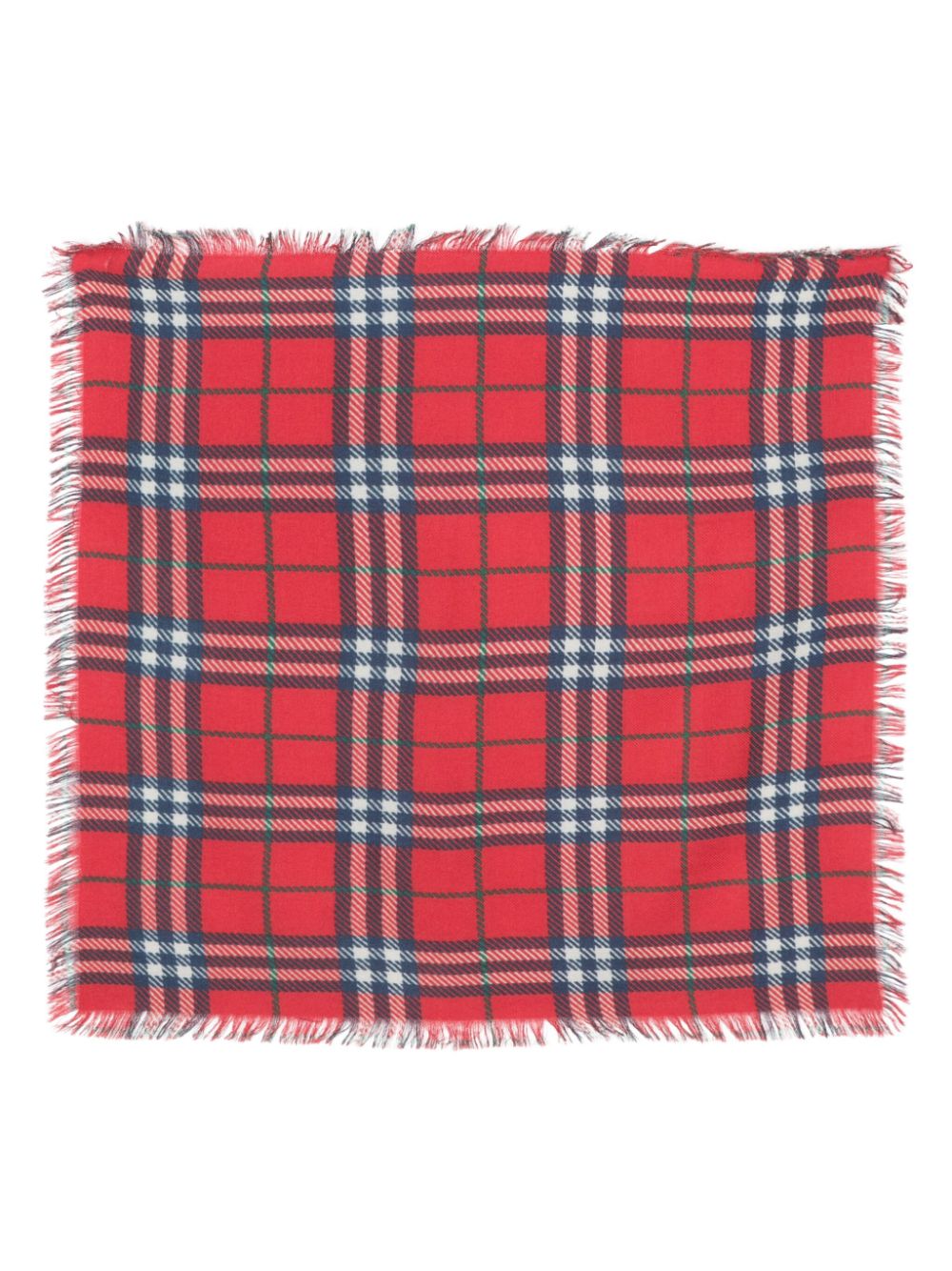 Eric Bompard mini printed twill square scarf - Red von Eric Bompard