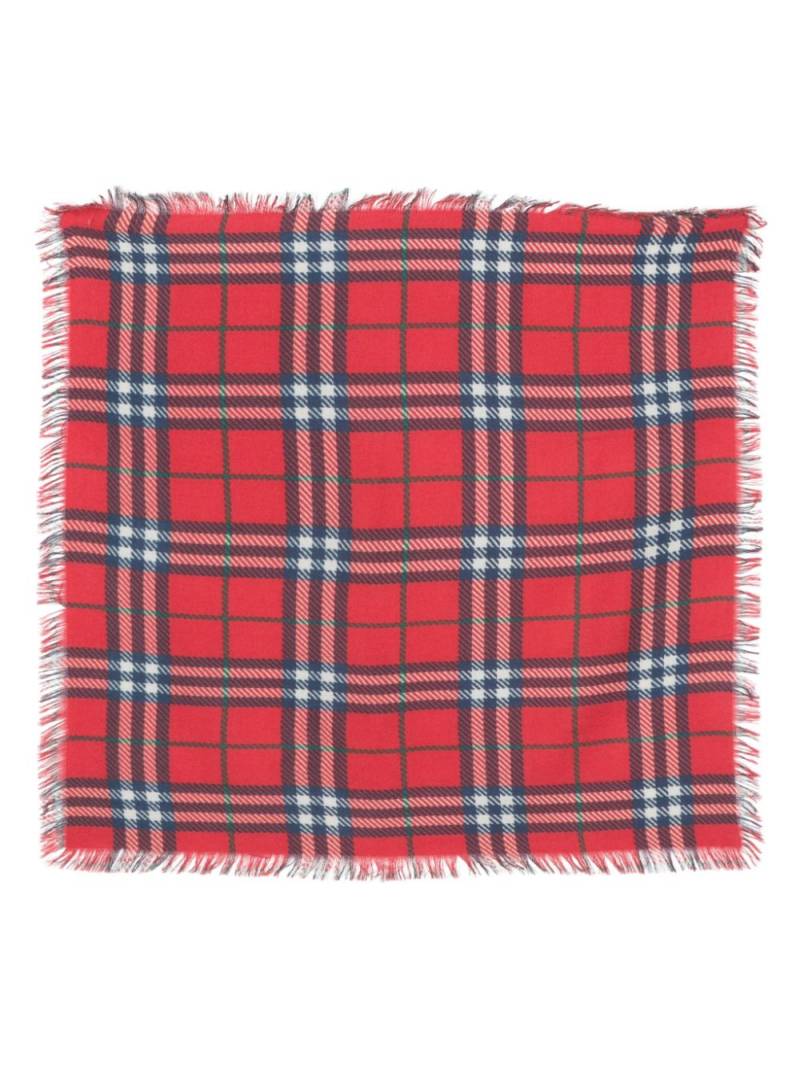 Eric Bompard mini printed twill square scarf - Red von Eric Bompard