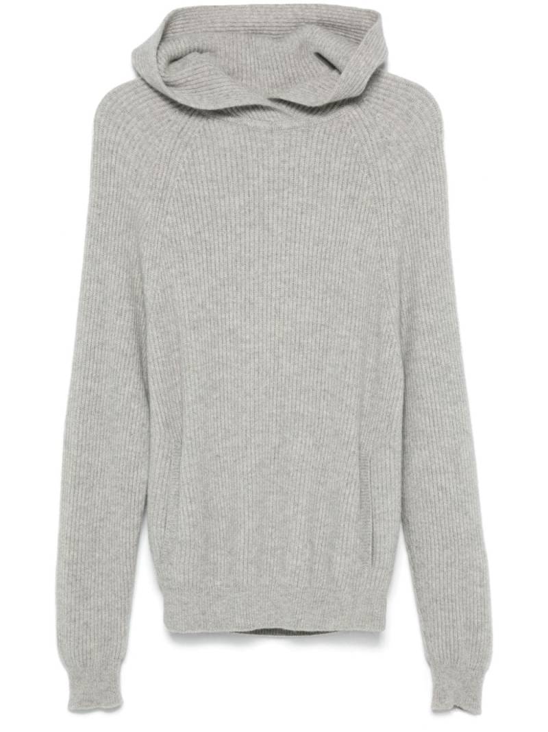 Eric Bompard ribbed hooded pullover - Grey von Eric Bompard