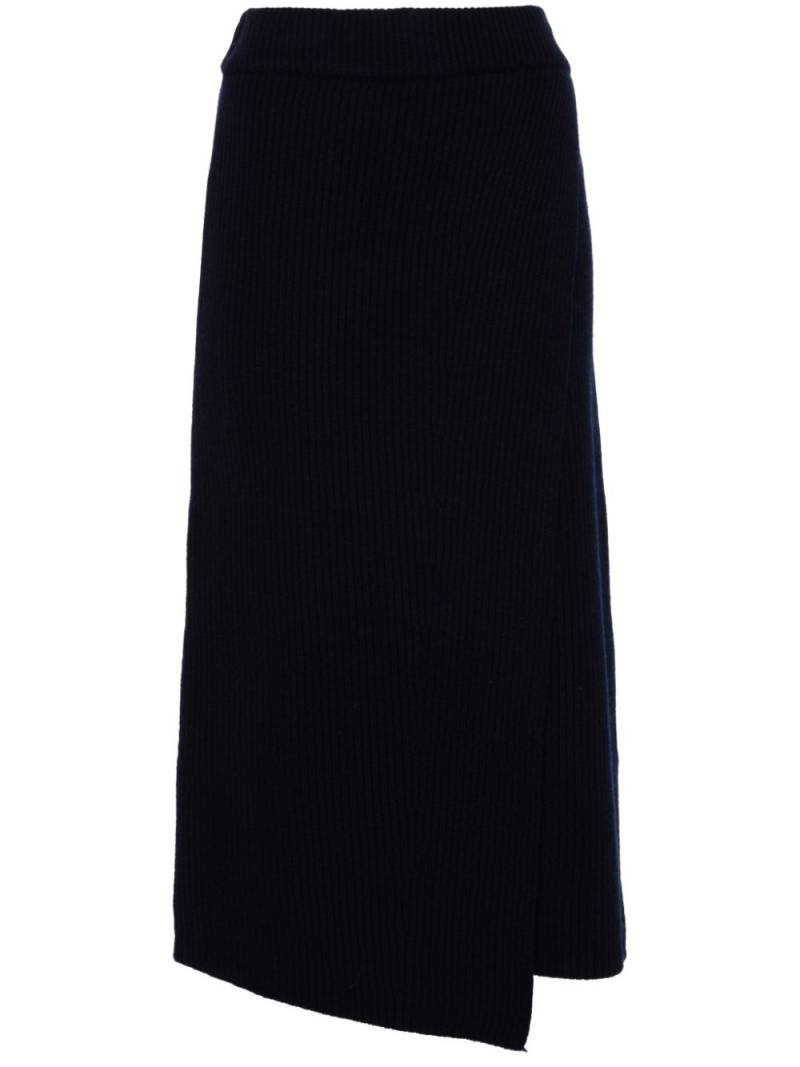 Eric Bompard ribbed wrap skirt - Blue von Eric Bompard