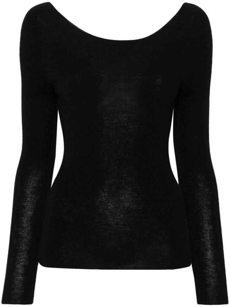 Eric Bompard seamless extrafine sweater - Black von Eric Bompard