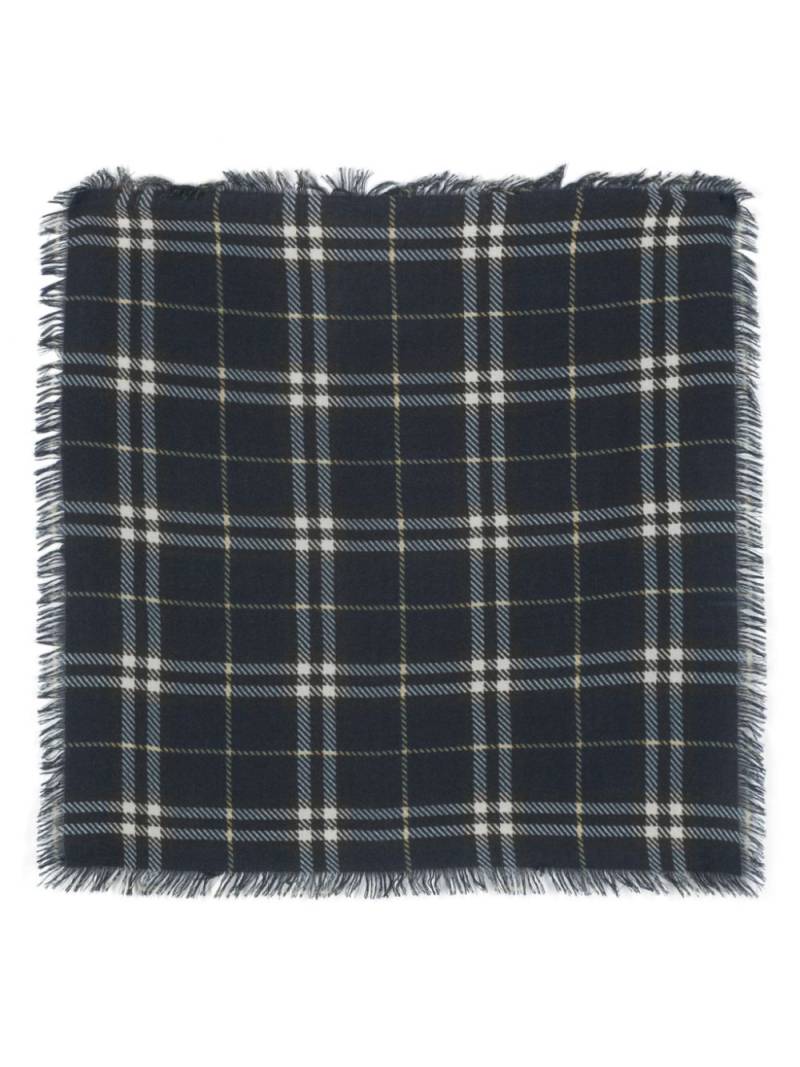 Eric Bompard mini printed twill square scarf - Blue von Eric Bompard