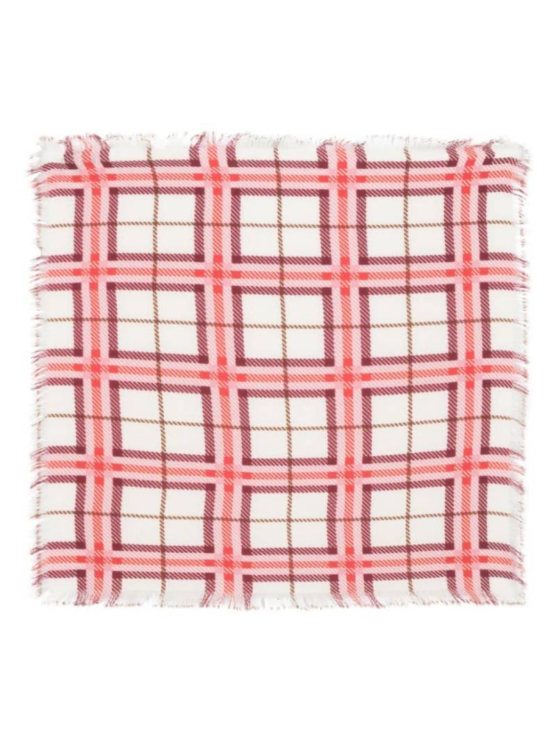 Eric Bompard tartan-check square scarf - Neutrals von Eric Bompard