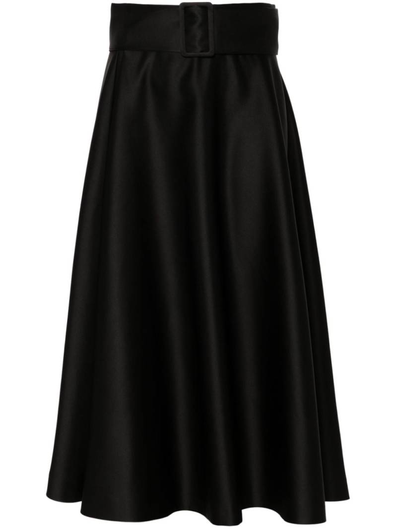 Erika Cavallini Anastasia satin midi skirt - Black von Erika Cavallini