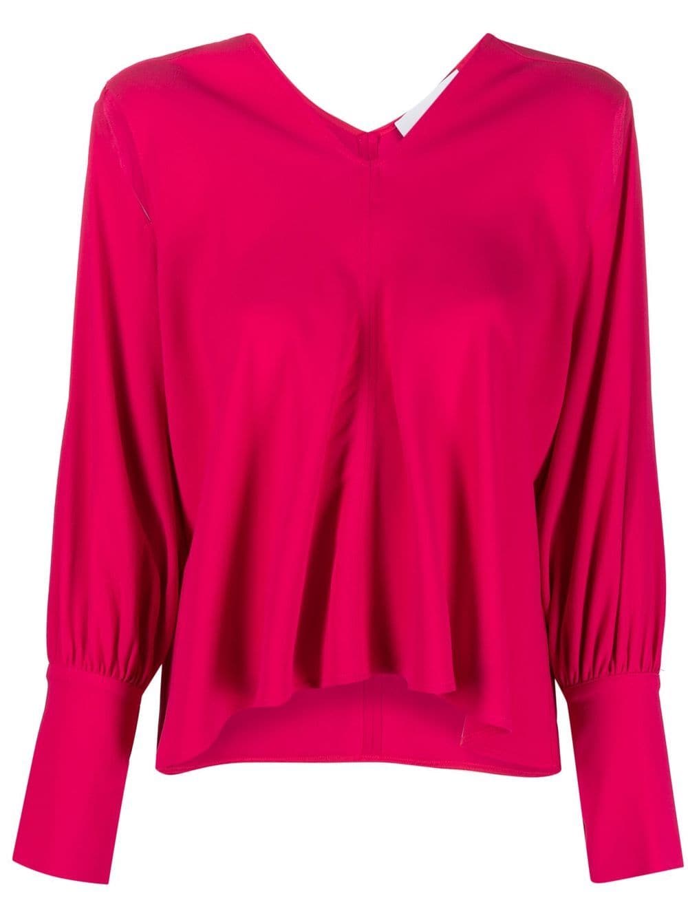 Erika Cavallini V-neck long-sleeved blouse - Pink von Erika Cavallini