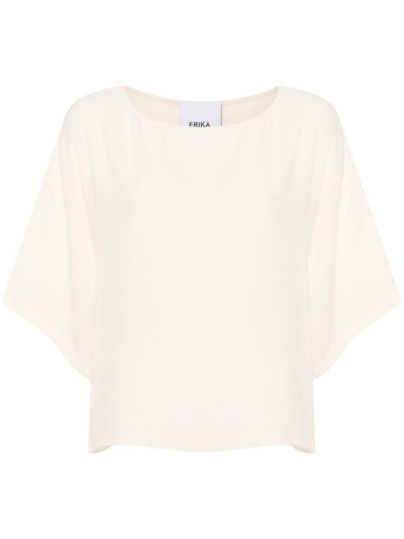 Erika Cavallini boat-neck crepe blouse - Neutrals von Erika Cavallini