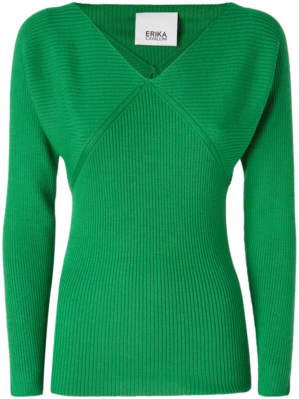 Erika Cavallini ribbed-knit jumper - Green von Erika Cavallini