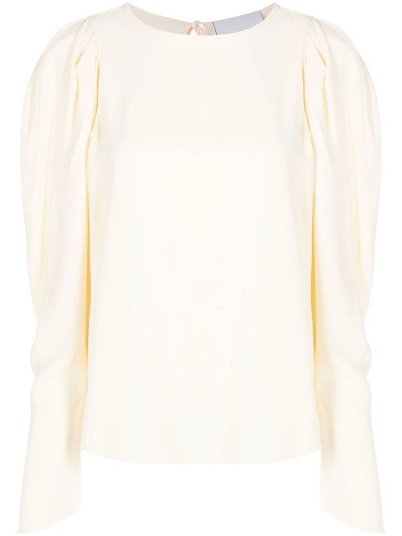 Erika Cavallini pleated-shoulder blouse - Yellow von Erika Cavallini