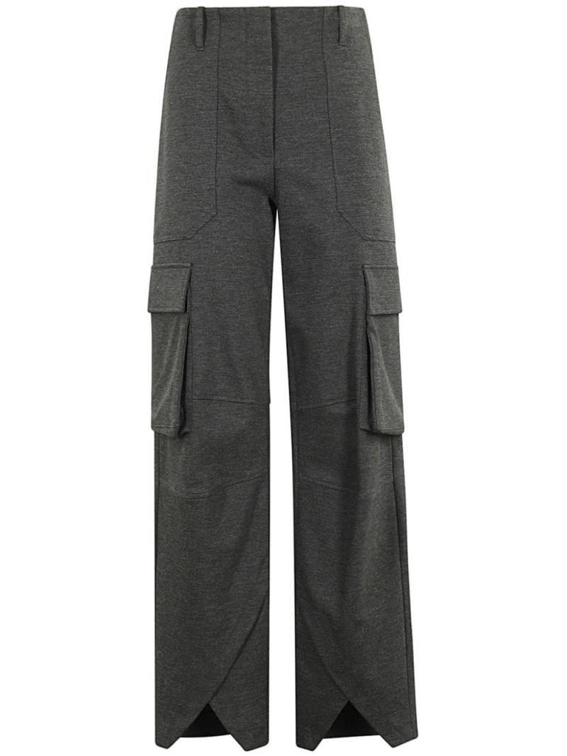 Erika Cavallini split-hem straight pants - Grey von Erika Cavallini