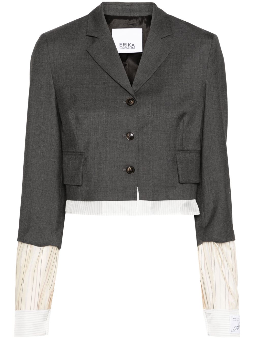 Erika Cavallini virgin wool jacket - Grey von Erika Cavallini