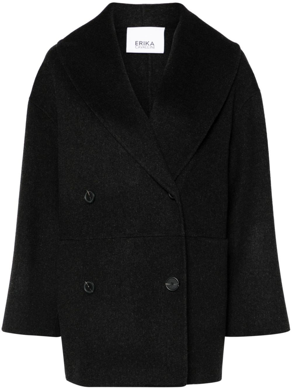 Erika Cavallini wool short coat - Grey von Erika Cavallini