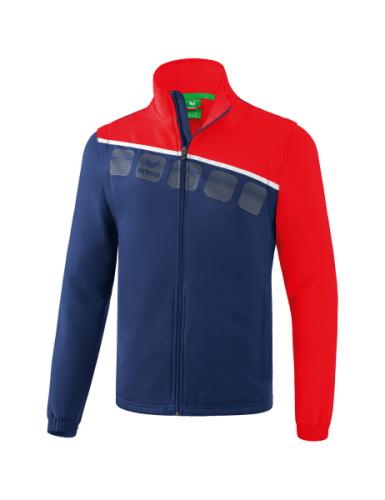 Erima 5-C Jacke mit abnehmbaren Ärmeln - new navy/rot/weiß (Grösse: M) von Erima