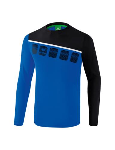 Erima 5-C Longsleeve - new royal/schwarz/weiß (Grösse: L) von Erima