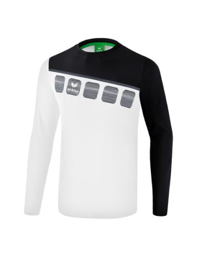 Erima 5-C Longsleeve - weiß/schwarz/dunkelgrau (Grösse: XXL) von Erima