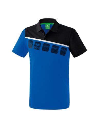 Erima 5-C Poloshirt für Kinder - new royal/schwarz/weiß (Grösse: 152) von Erima