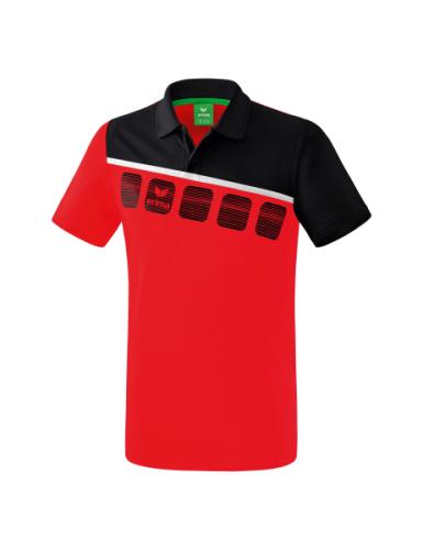 Erima 5-C Poloshirt - rot/schwarz/weiß (Grösse: S) von Erima