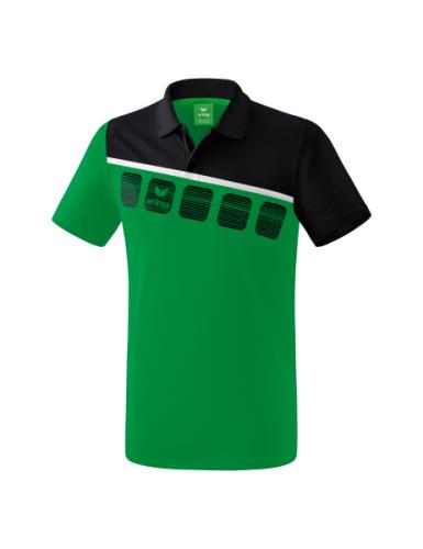 Erima 5-C Poloshirt - smaragd/schwarz/weiß (Grösse: M) von Erima