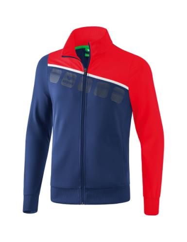 Erima 5-C Polyesterjacke für Kinder - new navy/rot/weiß (Grösse: 128) von Erima