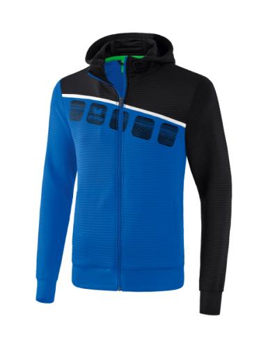 Erima 5-C Trainingsjacke mit Kapuze - new royal/schwarz/weiß (Grösse: XXL) von Erima