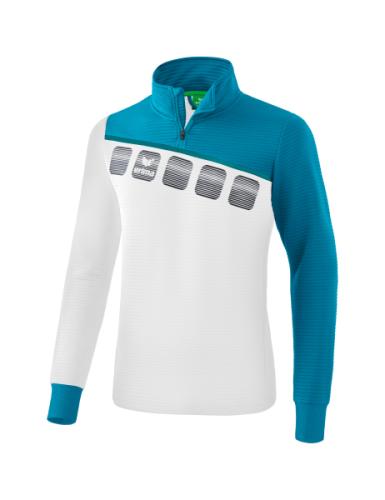 Erima 5-C Trainingstop - weiß/oriental blue/colonial blue (Grösse: XL) von Erima