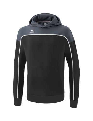 Erima CHANGE Kapuzensweat für Kinder - black grey/slate grey/weiß (Grösse: 128) von Erima