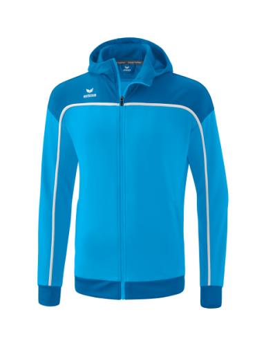 Erima CHANGE Trainingsjacke mit Kapuze für Kinder - curacao/mykonos/weiß (Grösse: 152) von Erima