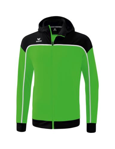 Erima CHANGE Trainingsjacke mit Kapuze für Kinder - green/schwarz/weiß (Grösse: 164) von Erima